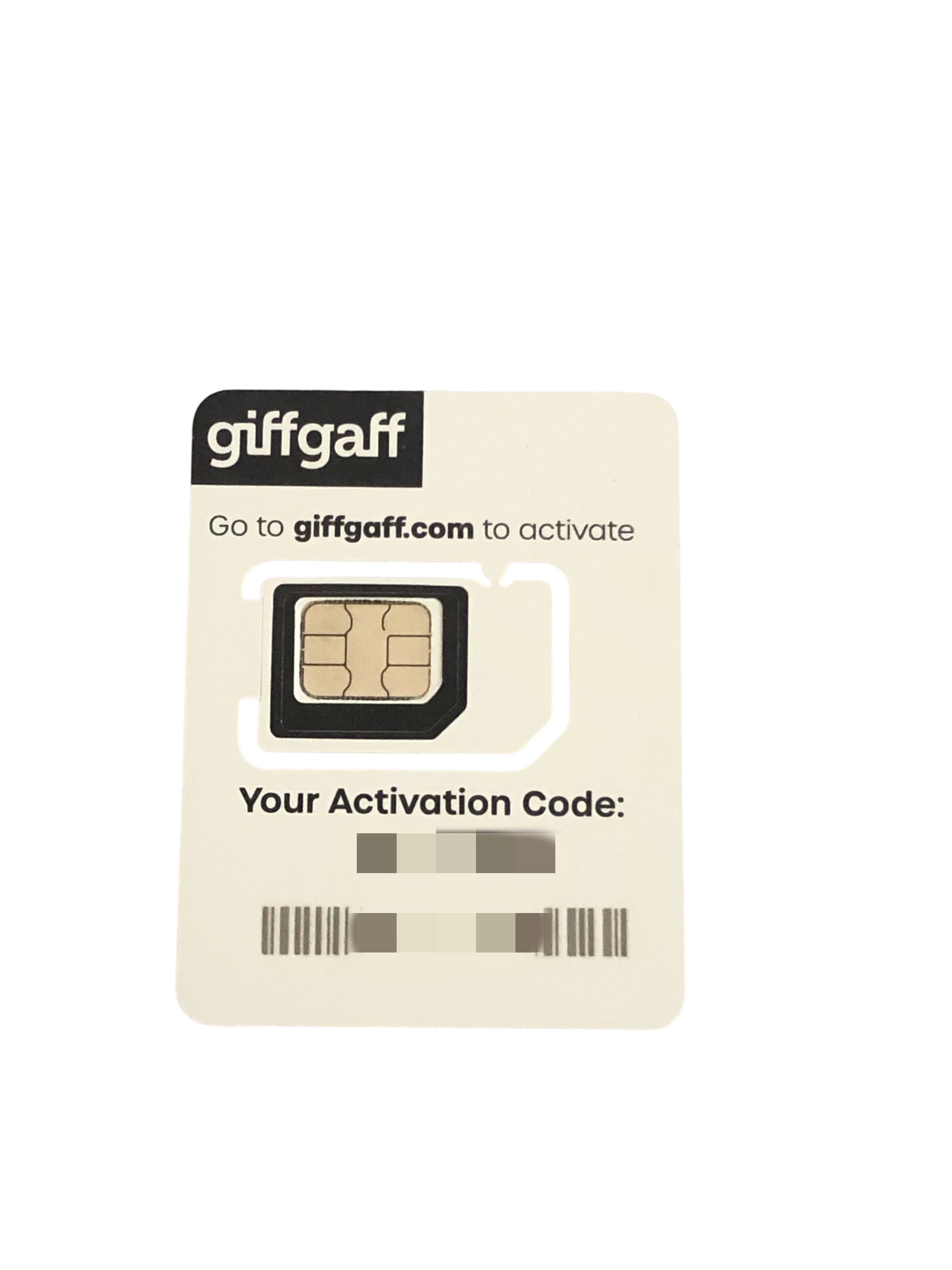 UK giffgaff physical SIM card