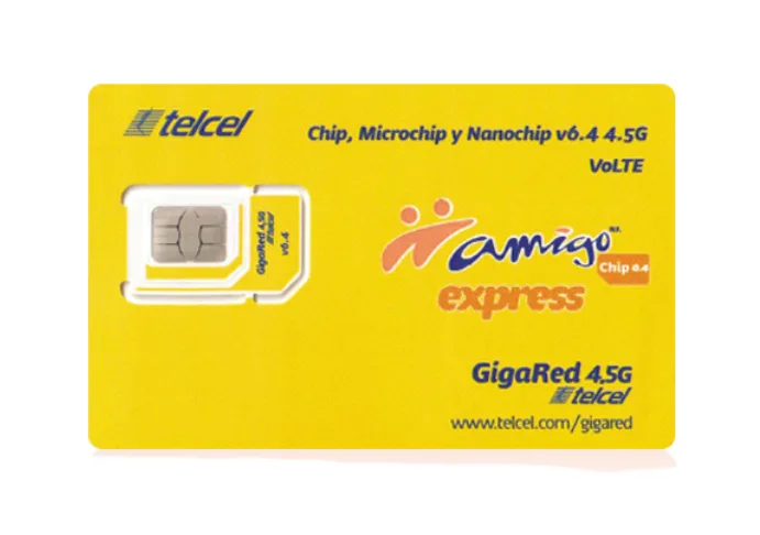 Telcel Mexican SIM card, native registration card 1