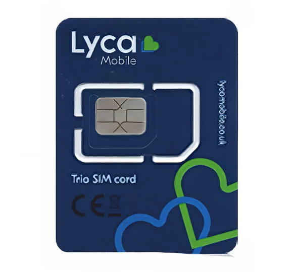 UK Lycamobile SIM card, original registration physical card 1