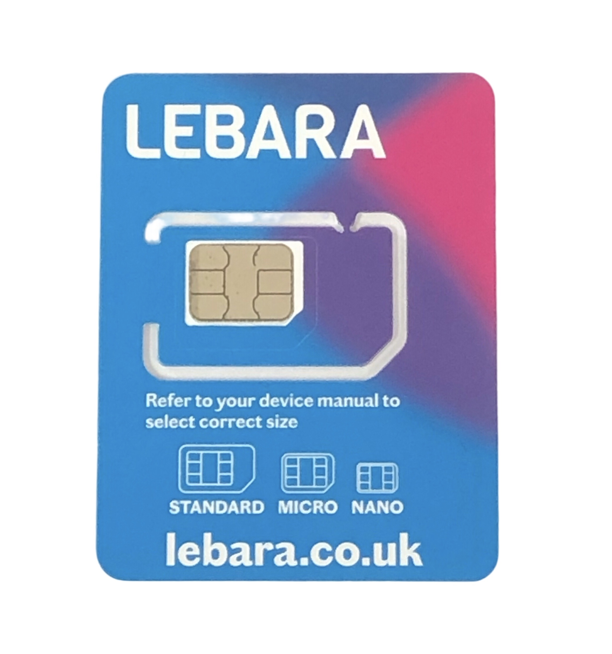 英國Lebara電話卡 原生註冊卡